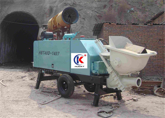 China Mini  Diesel Towed Hydraulic Concrete Pump , 50mm Aggregate Diameter Concrete Squeeze Pump supplier