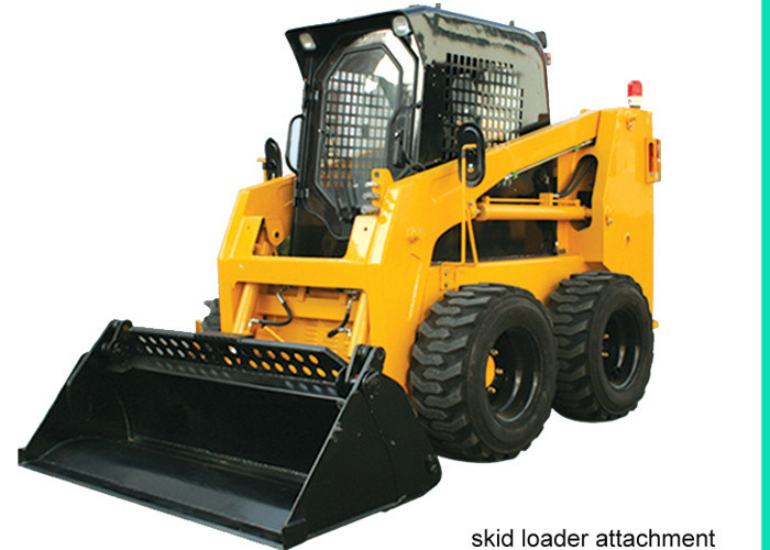 Enclosed Operator Cab Skid Steer for Rent , 4 in 1 bucket Skid Steer Track Loaders