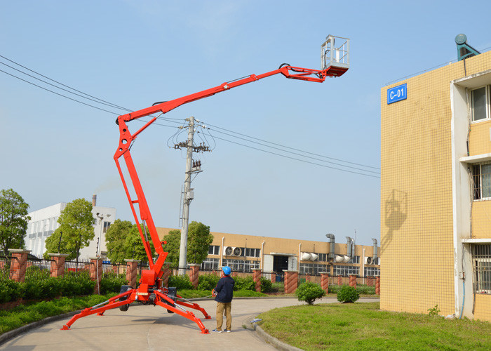 10m Max Platform Height Towable Boom Lift with Hydraulic Outriggers and