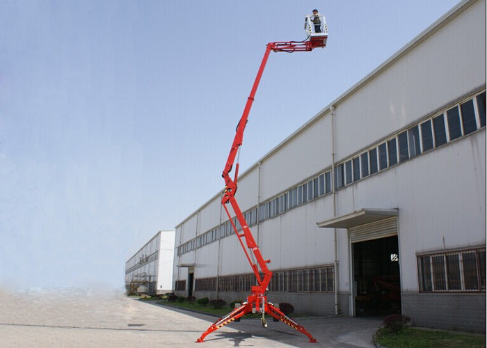 16M Trailer Mounted Boom Lift Hydraulic Towable With 14M Platform