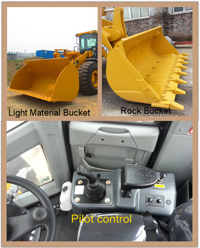 Compact Truck Loader With LNG Weichai Engine , 5t 3CBM Bucket XCMG