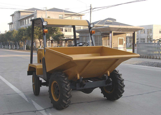 China Wheel 2WD 1.5 tons Tracked Wheelbarrow Hire , Hydraulic Concrete Four Wheel Barrow supplier