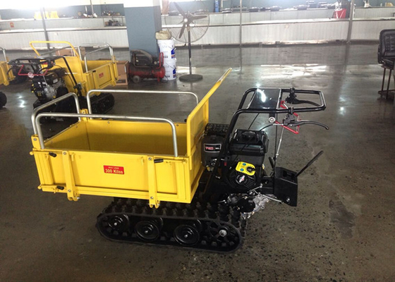 China Mechanical Transmission Case Concrete Dumper , Auto Turning Powered Wheelbarrow Tracked  supplier