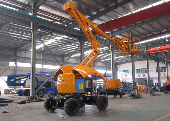 China 16 Meter 2WD Articulated Hydraulic Boom Lift With 230kgs Capacity 180 Return Platform supplier