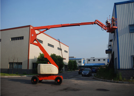 China 4 Link Weighing Devices Self Propelled Articulated Boom Lift Towable supplier