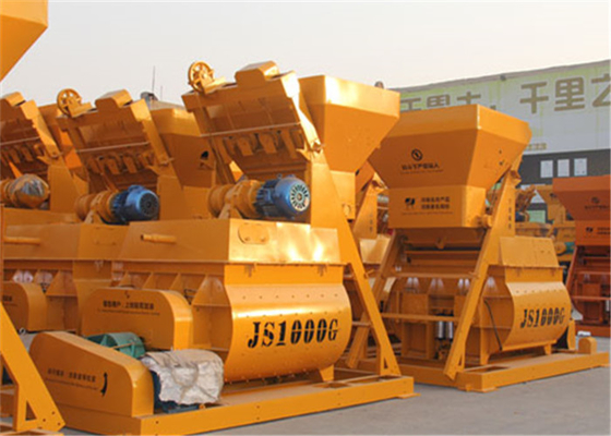 China Twin Shaft Forced Concrete Mixer Machine , 1500L Loading Capacity Concrete Mixing Plant  supplier