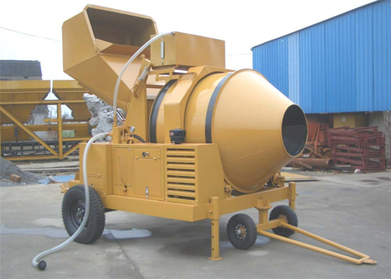 China 500L Diesel Engine Mobile Concrete Mixer Machine With Mechanic Transmission And Hydraulic Tipping system supplier