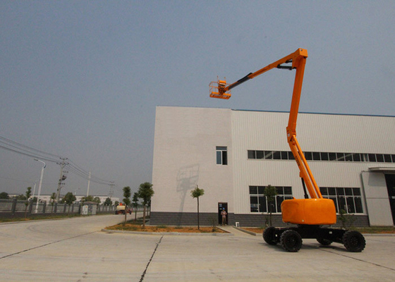 China 2 Wheel Drive Hydraulic Boom Lift 19.7M Working Height 360° continuous Turntable Swing supplier