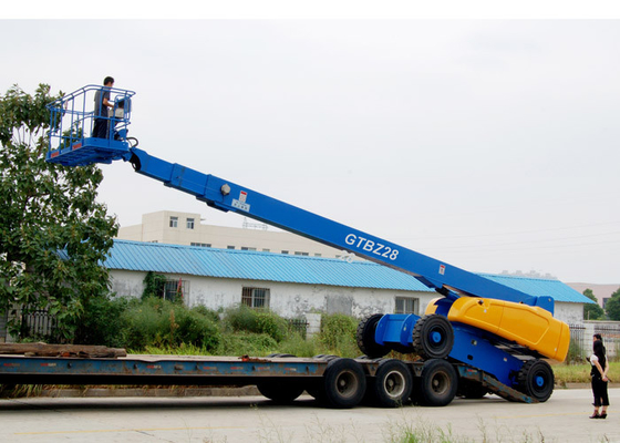 China 28M Self Propelled Telescopic Vehicle Mounted Hydraulic Boom Lift With Cummins Diesel Engine GTBZ28 supplier