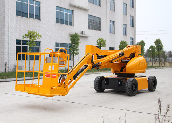 China 10M Electric Powered Articulated Hydraulic Boom Lift With 200KG Lifting Capacity Trojan Battery supplier
