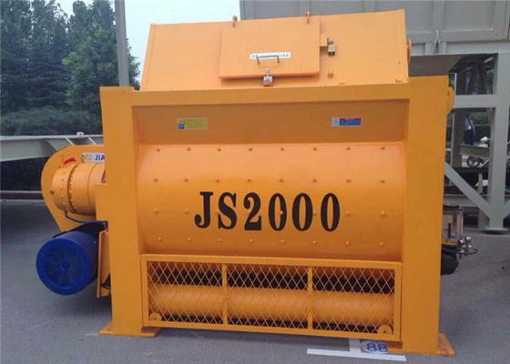 China 2000L Twin Shaft Forced Concrete Mixer Machine  With 3200L Loading Capacity 100 M3 / H Capacity supplier