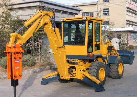 China Small Hydraulic Backhoe Loader With Hammer Double Pumps Confluence 50KW Power WZ25-20 supplier