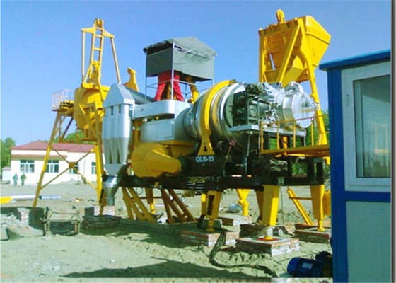 China Drying Drum Horizontal Twin Shaft  Asphalt Mixing Plant , 15TPH Concrete Batching Plant supplier