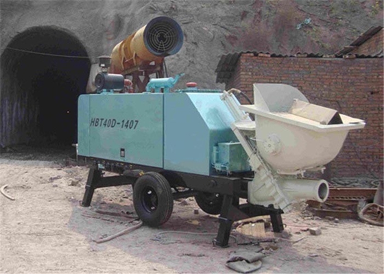 China Mini  Diesel Towed Hydraulic Concrete Pump , 50mm Aggregate Diameter Concrete Squeeze Pump supplier