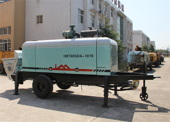 China 150M Delivery Tube Diesel Trailer Mounted Concrete Pump For Concrete Pumping Works supplier