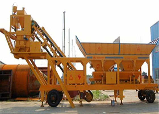 China Four Hopper Concrete Mixer Machine 35 M3 / H Mobile Concrete Batching Plant supplier