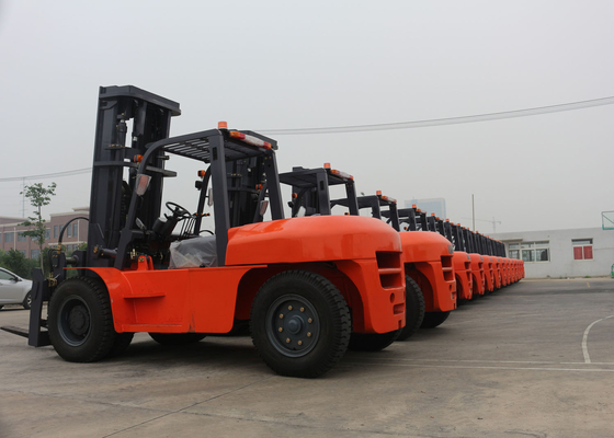 China Big Capacity 10 Tons Hydraulic Diesel Material Handling Forklift With Isuzu Engine supplier