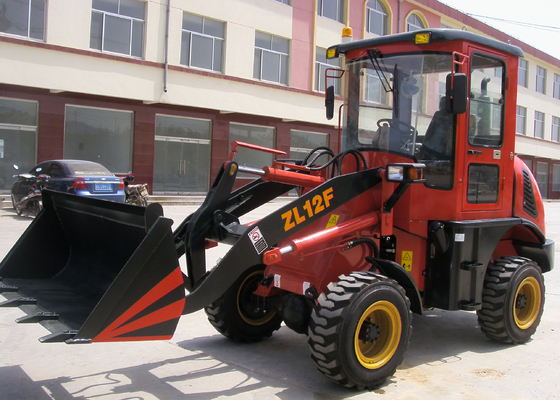 China Zl12F - E Euro III Engine articulated wheel loader machine 0.6m3 Bucket , 1.2t Rated Loading supplier