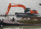 Turbocharged ISUZU Engine Amphibious Excavator Rental for Swamp / Soft Areas supplier