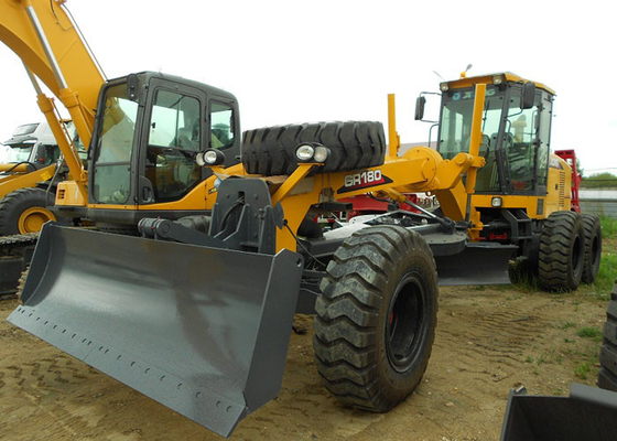 Electrically Controlled Motor Grader Machine , 15.4Tons Operating Weight Land Leveling Machine supplier