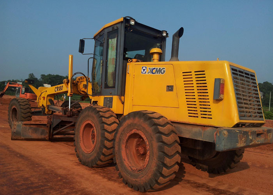 Electrically Controlled Motor Grader Machine , 15.4Tons Operating Weight Land Leveling Machine supplier