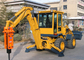 Small Hydraulic Backhoe Loader With Hammer Double Pumps Confluence 50KW Power WZ25-20 supplier