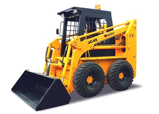 Hydraulic Electric Skid Steer Loader , 20 ° Grade Ability Skid Steer Track Loader supplier