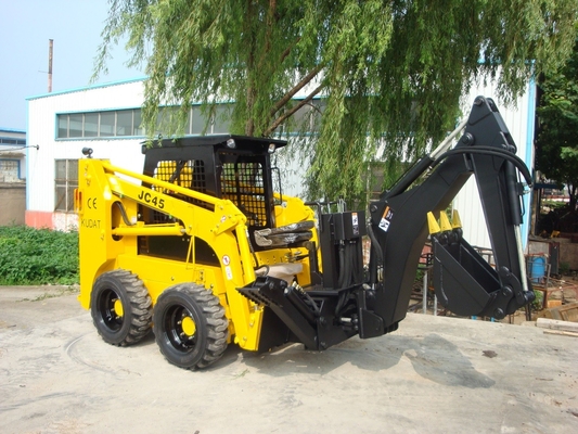 Hydraulic Electric Skid Steer Loader , 20 ° Grade Ability Skid Steer Track Loader supplier