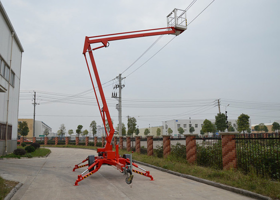 10m Max Platform Height Towable Boom Lift with Hydraulic Outriggers and Outrigger Interlocks supplier