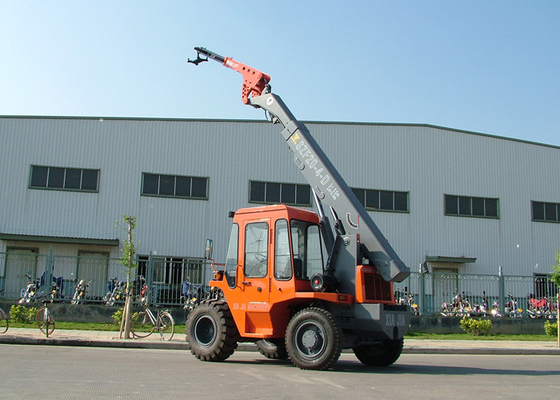 Rigid Suspension Chassis All Terrain Telehandler , Hydraulic Power Steering Boom Lift Crane supplier