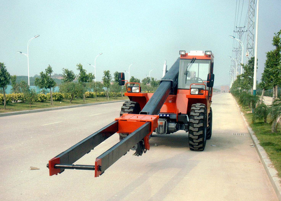 Rigid Suspension Chassis All Terrain Telehandler , Hydraulic Power Steering Boom Lift Crane supplier